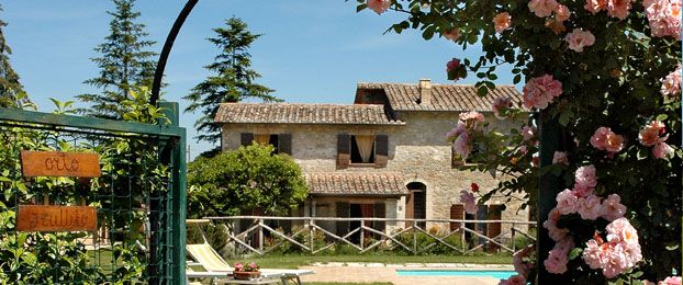 A countryside agriturismo surrounded by nature, perfect for a peaceful vacation in Umbria.