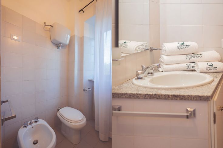 Un bagno arredato con lavabo, asciugamani e una buona illuminazione naturale.