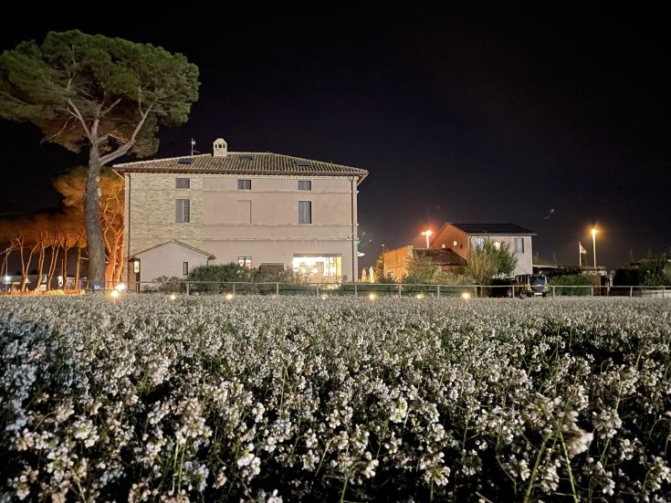 Un agriturismo immerso nel verde, con camere accoglienti e una piscina all'aperto.