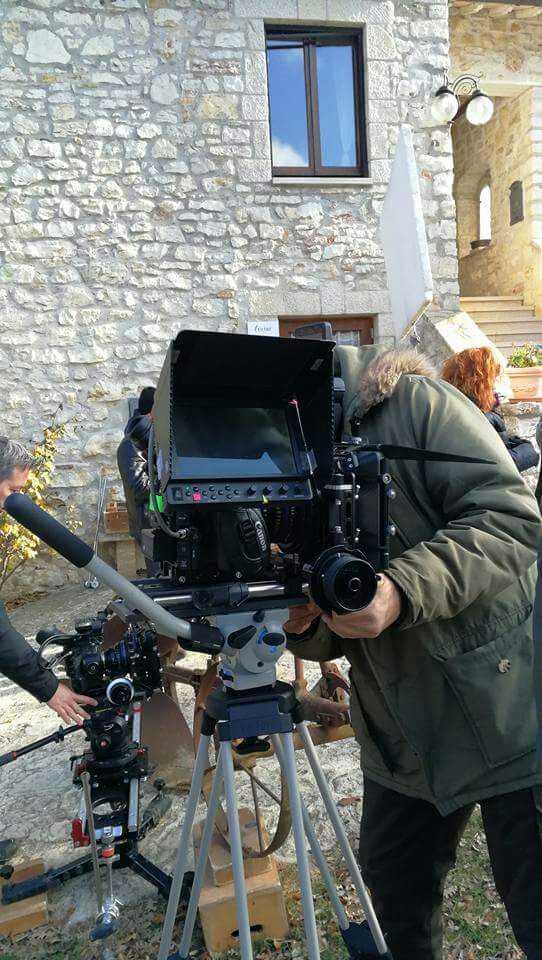 Footage from a professional camera capturing scenes in a rural landscape.