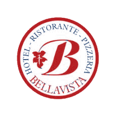 Logo dell'hotel e ristorante Bellavista, un'accogliente struttura a conduzione familiare in Umbria.