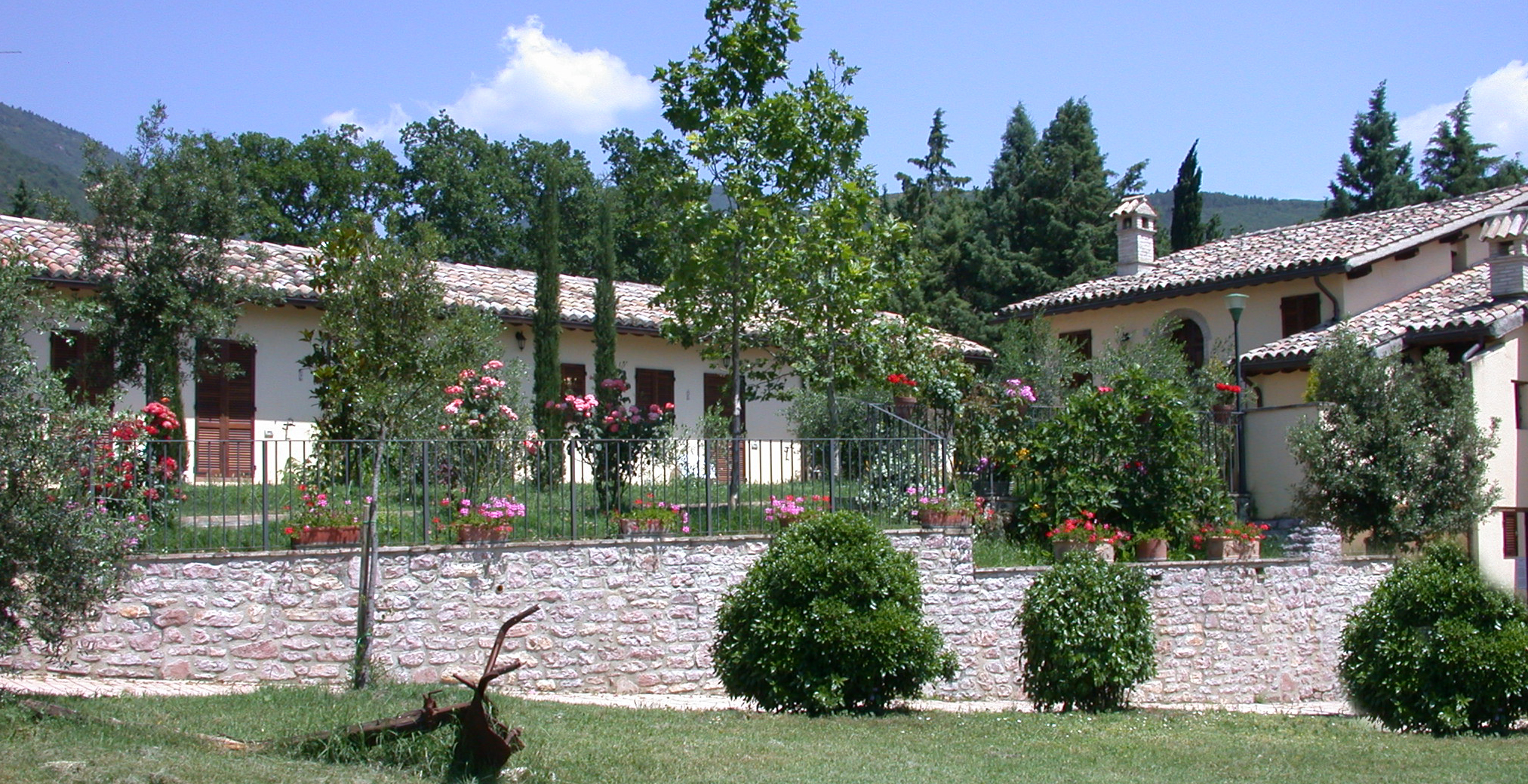 Agriturismo Sasso Rosso a Assisi, circondato dalla natura umbra, offre camere confortevoli e esperienze culinarie.