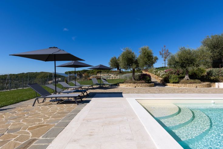 A serene place with a pool surrounded by greenery, perfect for events and relaxing stays.