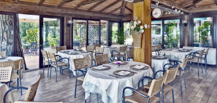 Welcoming and well-lit restaurant, perfect for dining with a view of their garden.