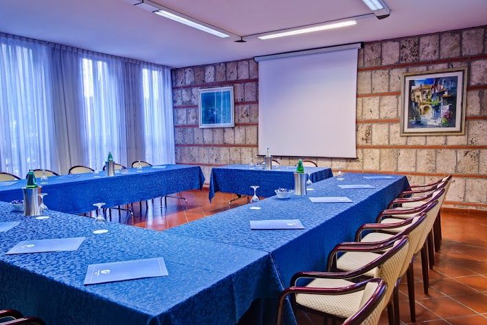 Functional conference room suitable for business meetings and events.