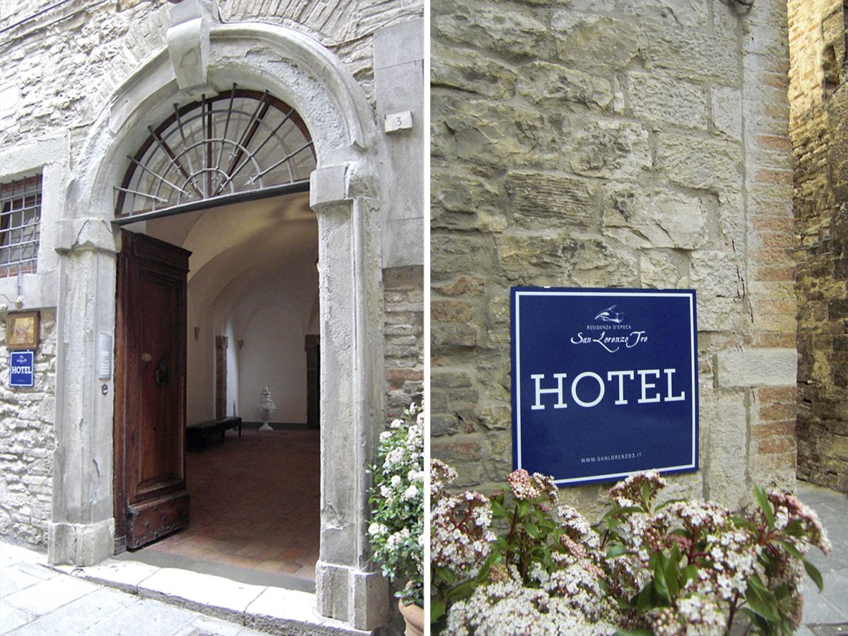 Ein Palast, der architektonische Elemente zeigt, die typisch für das Italien des 19. Jahrhunderts sind.