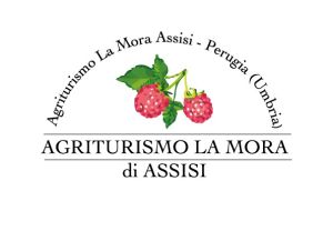Logo dell'Agriturismo La Mora, che propone un'accoglienza genuina nel cuore dell'Umbria.