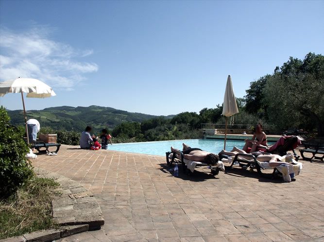 Serenity by the pool in a green Umbrian setting.
