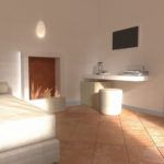 Ein Wohnraum mit modernen Möbeln und gut beleuchteten Bereichen, der eine gemütliche Atmosphäre vermittelt.