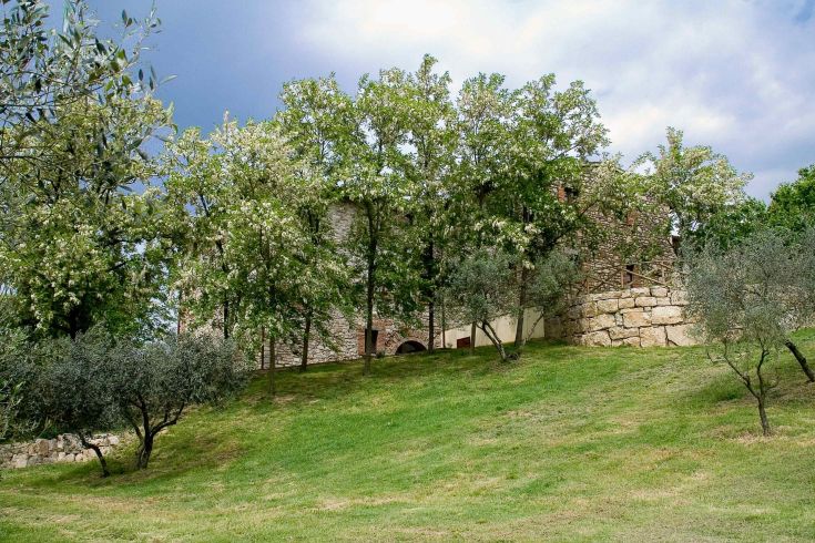 Farmhouse located in the serene Umbrian countryside, featuring a pool and wellness area for relaxation.