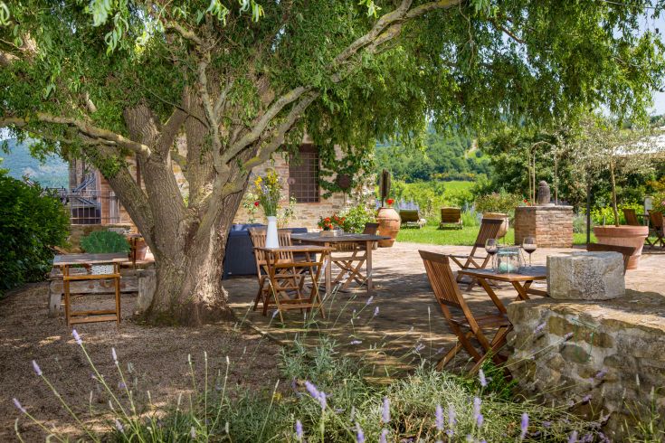 Nestled in lush greenery, the ancient convent offers comfortable apartments amidst the serene nature.