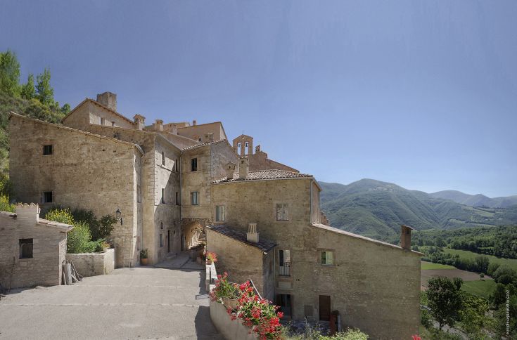 A renovated medieval village located in the heart of Umbria, surrounded by countryside.