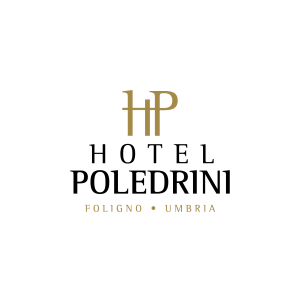 Simple logo of Hotel Poledrini located in Foligno, Umbria.