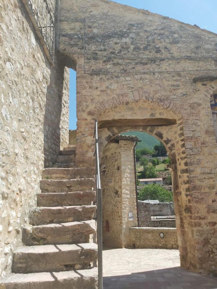 A historic residence with distinctive architecture in a village of Umbria.