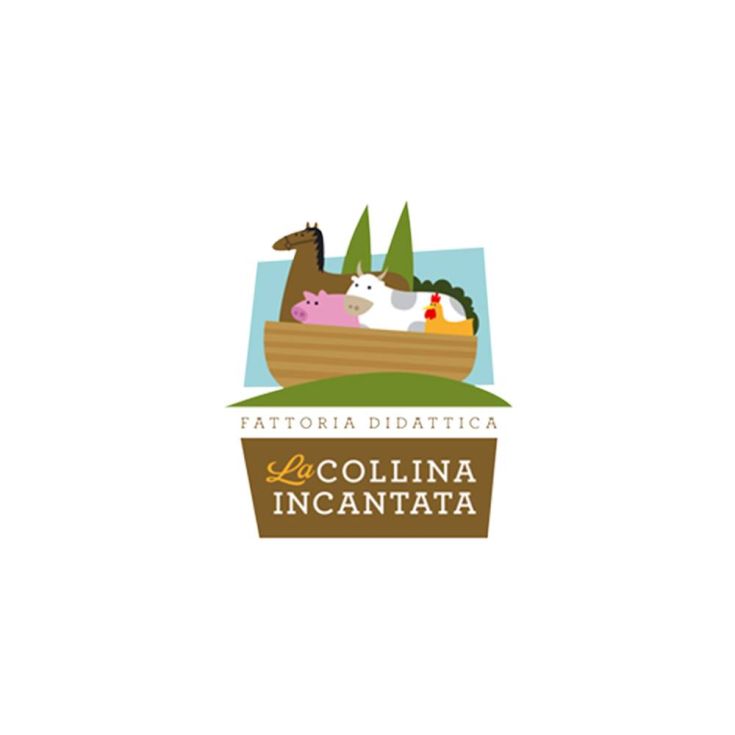 Logo of La Collina Incantata, an educational farm offering activities with animals and nature.