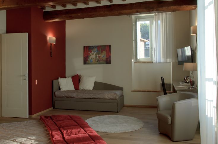 Cozy interior of a historic palace, perfect for a moment of relaxation.