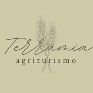 Logo semplice del Terramia agriturismo, decorato con spighe di grano dorato.