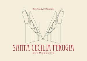 Interni di Santa Cecilia a Perugia, caratterizzati da un design sobrio e accogliente nel centro storico.