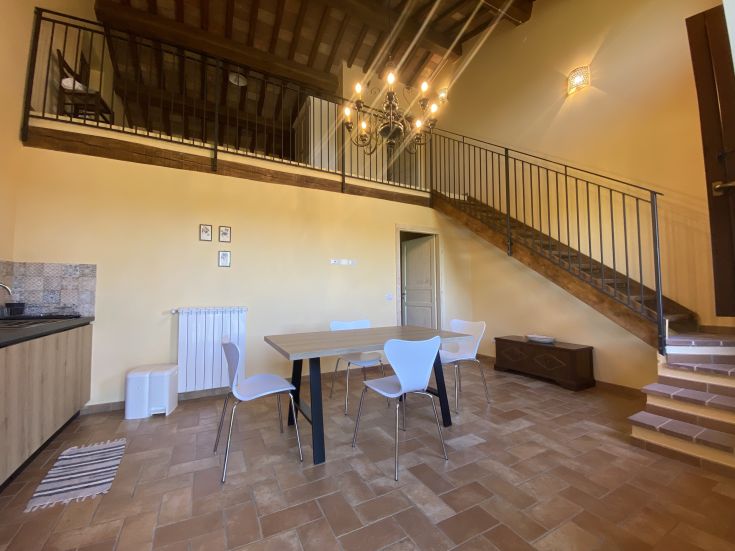 Vista del soggiorno cucina