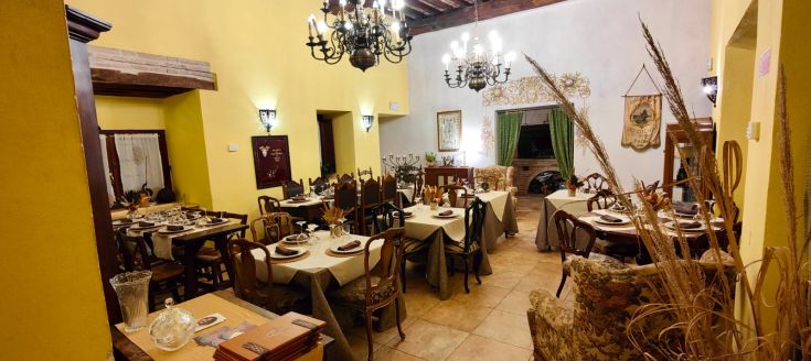 A cozy restaurant with simple decor and a relaxed atmosphere, perfect for dining with friends.