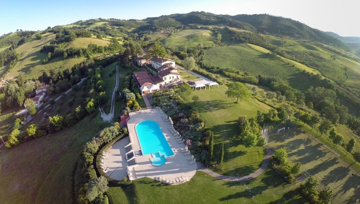 Surrounded by nature, Coldimolino Resort is a peaceful place perfect for relaxation, offering a stunning view.