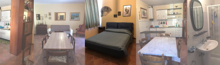 Cozy apartment with six beds and a functional kitchen, perfect for travelers in Umbria.