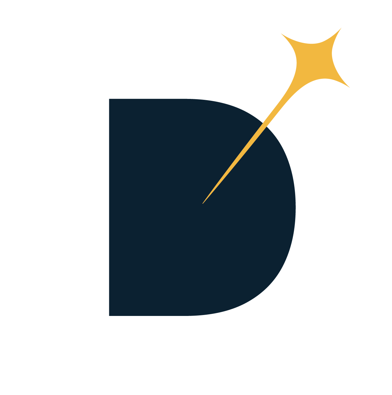 Logo semplice di un complesso residenziale con una stella dorata che rappresenta uno stile raffinato.