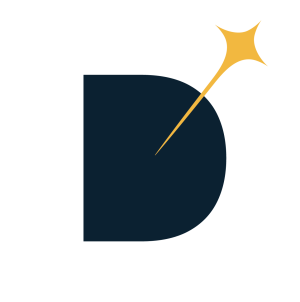 Ein einfaches Logo eines Wohnkomplexes mit einem goldenen Stern, der einen raffinierten Stil symbolisiert.