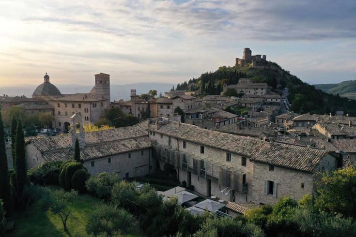 A panorama of Assisi, showcasing its historical and architectural character.
