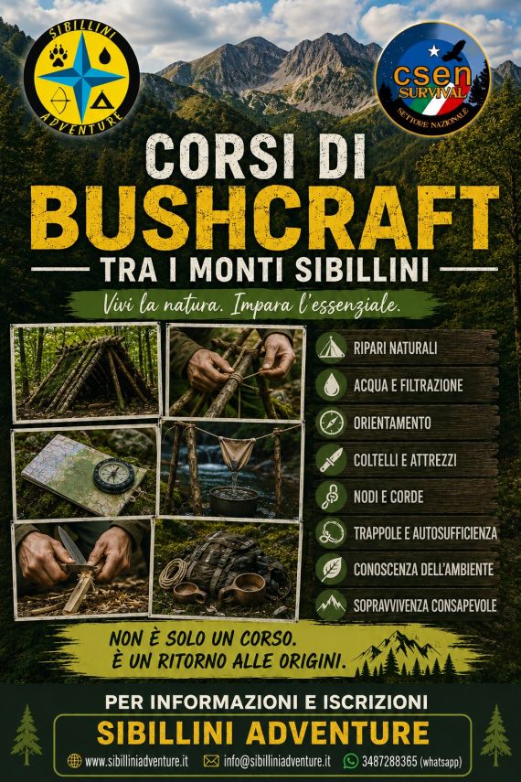 Corsi di bushcraft in Umbria dal 2002.