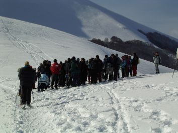 Ciaspolate con le scuole nel Parco Nazionale dei Monti Sibillini.