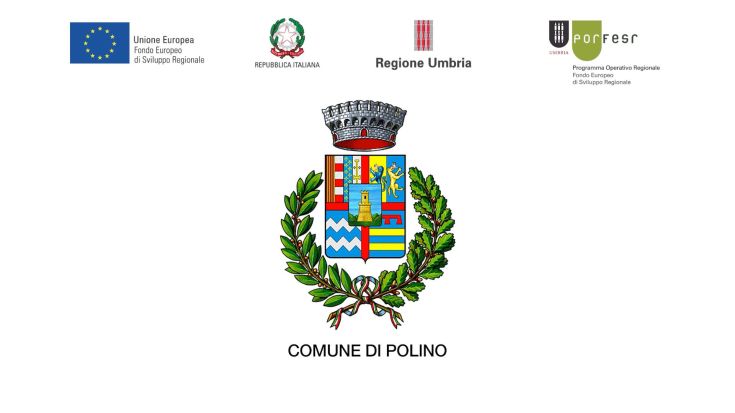 Stemma del Comune di Polino con elementi semplici e simbolici. Rappresenta l'identità della comunità locale.