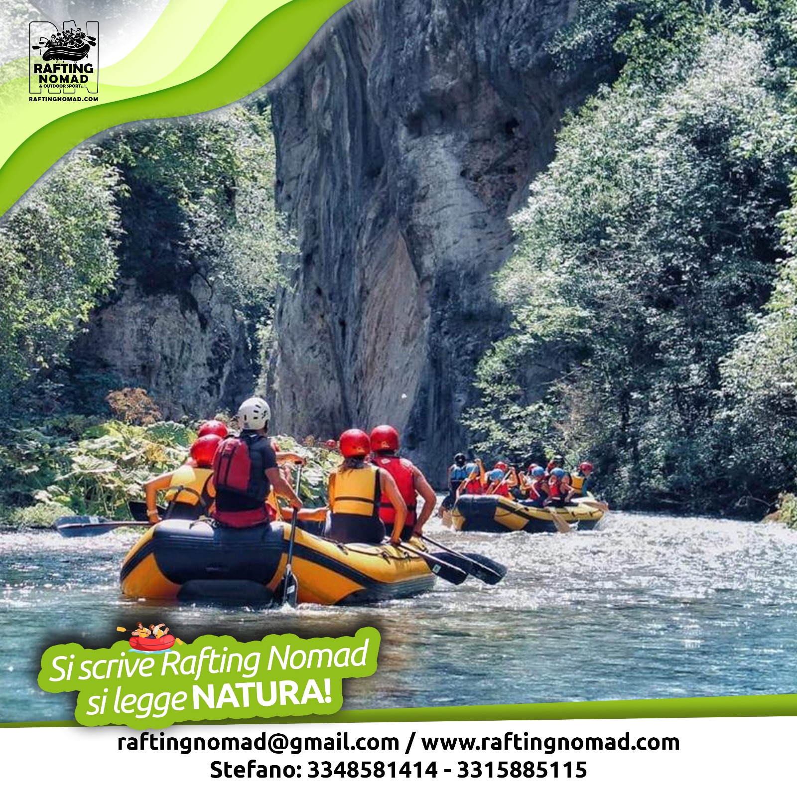 Titolo: Rafting sur les rivières Nera et Corno