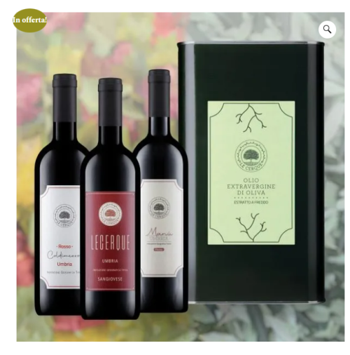 Offerta box con Vino e Olio extravergine di oliva